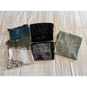 Women’s L/Xl (green) Tee T-Shirt Custom Bundle 5 Pieces 4-lg, 1-xl